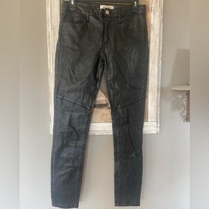 Women’s Life In Progress Faux Leather Size 26/4 Pants Black